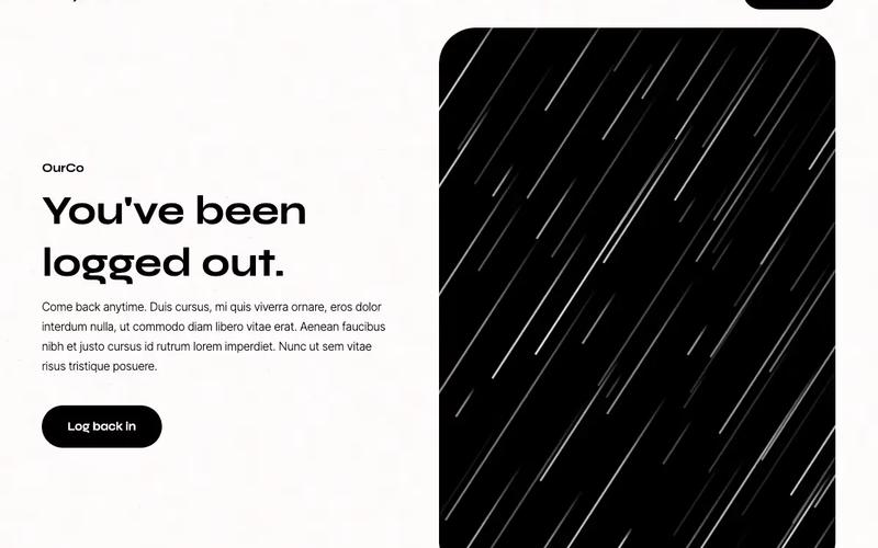 Ausgeloggte Bestätigungsseite