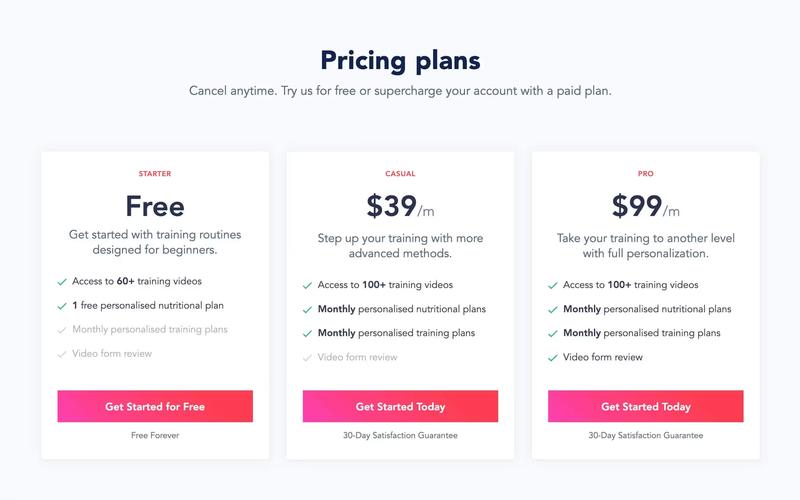 Fitness Pricing