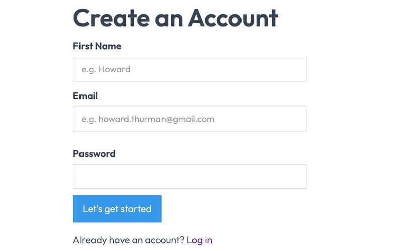 Unstyled Signup