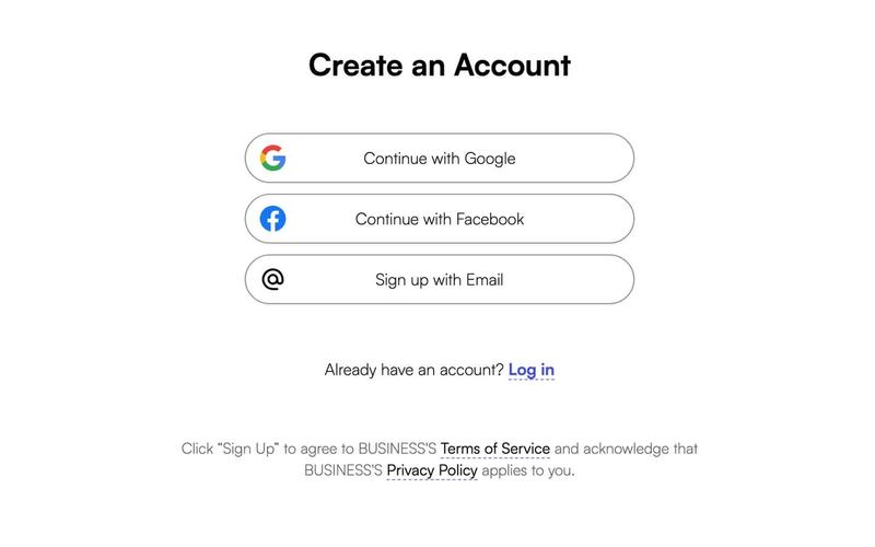 New Account Form