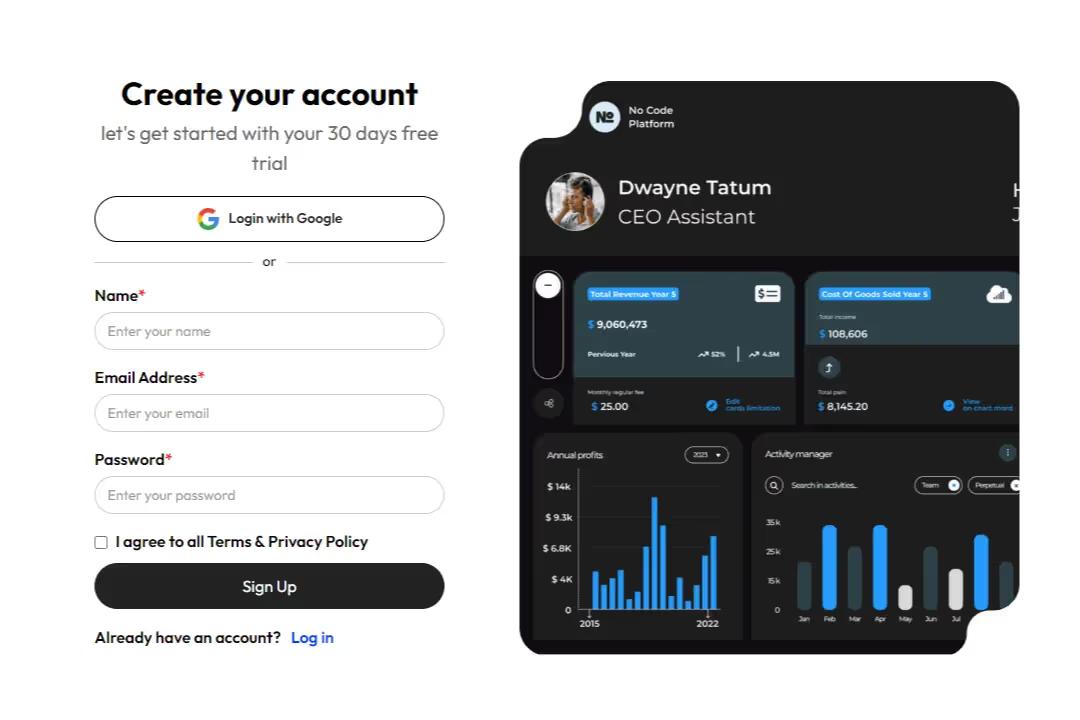 Signup Form Page