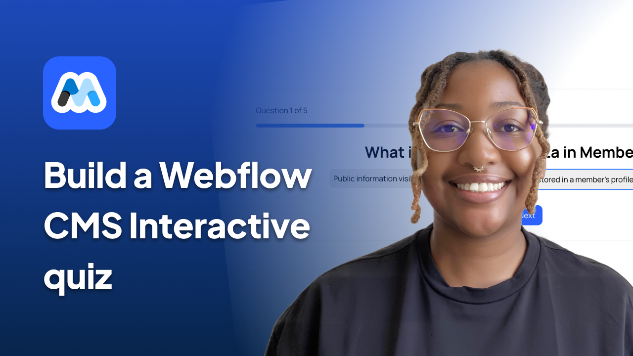#189 - Webflow CMS Interactive Quiz