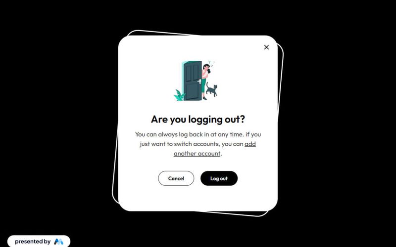 Logout Confirmation UI