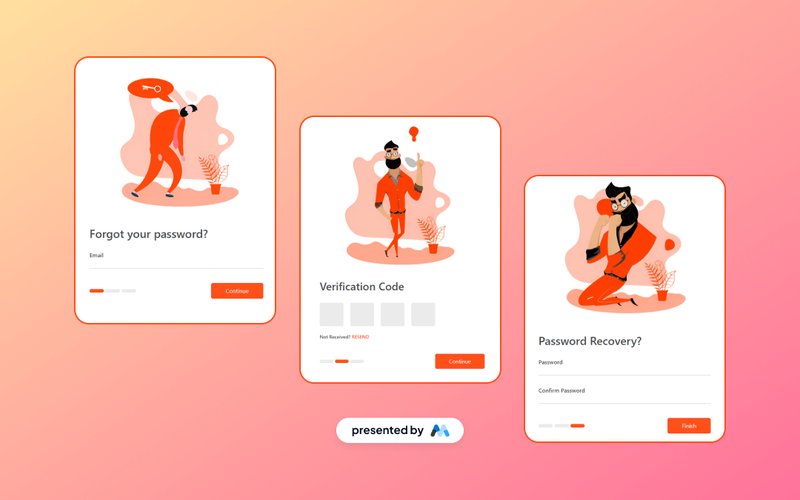 Modern Password Reset UI