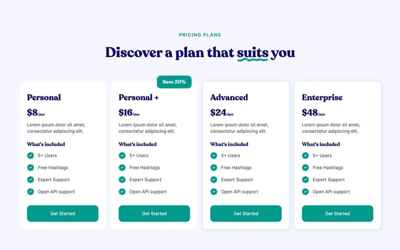 Green Pricing Table