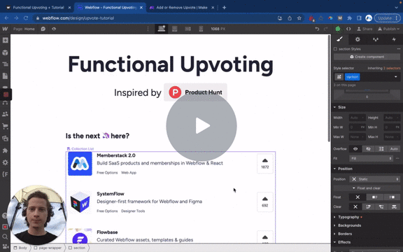 #62 - Bouton "Upvote