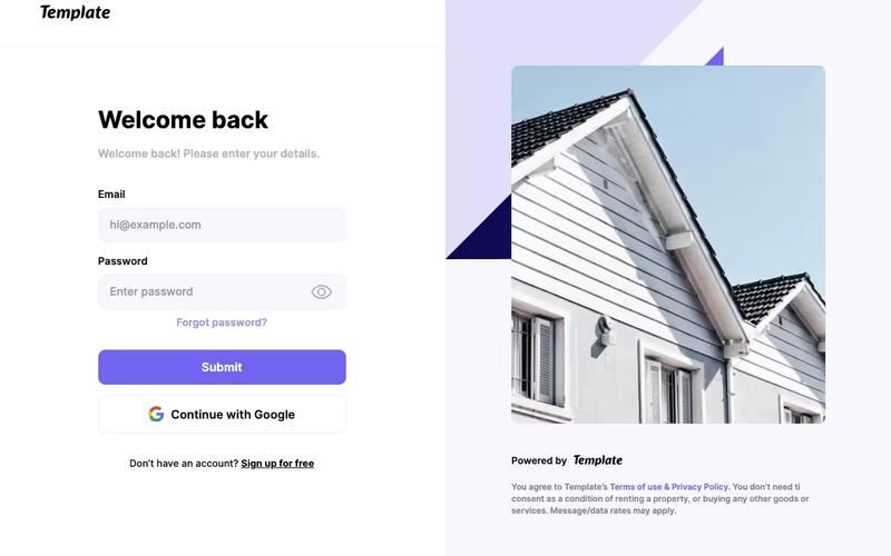 Modern Log In Screen