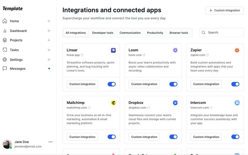 Free Dashboard Template | Integration Management