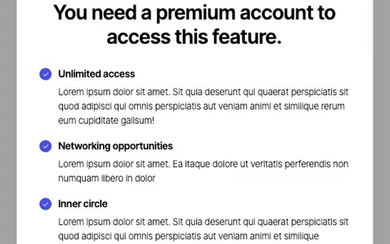 Upgrade To Premium Modal