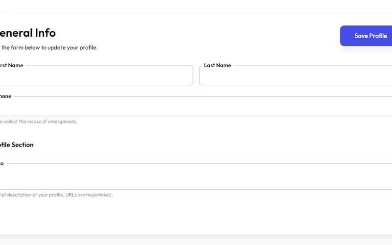 Component Profile Form