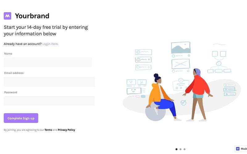 Flat Signup with Slider
