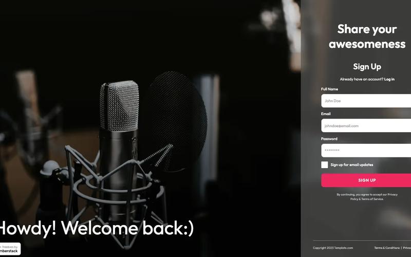 Glassmorphism Sign Up Component