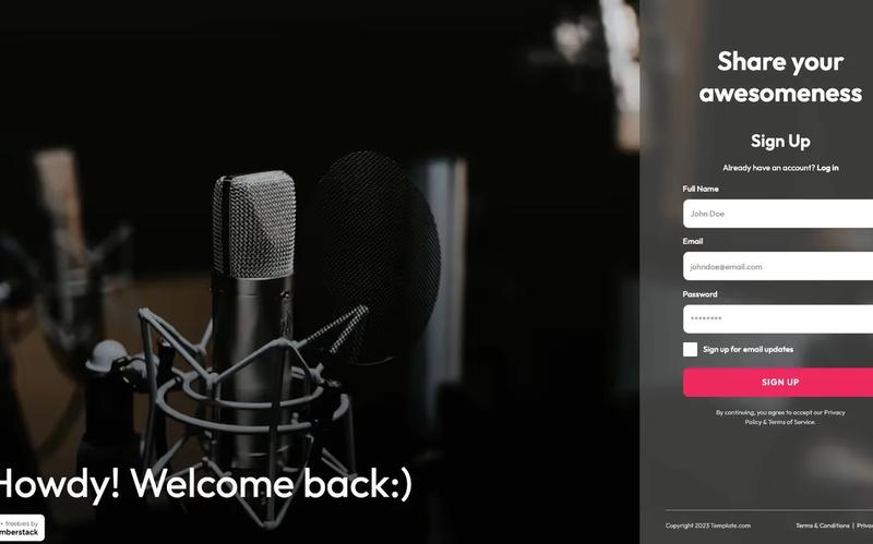 Glassmorphism Sign Up Component