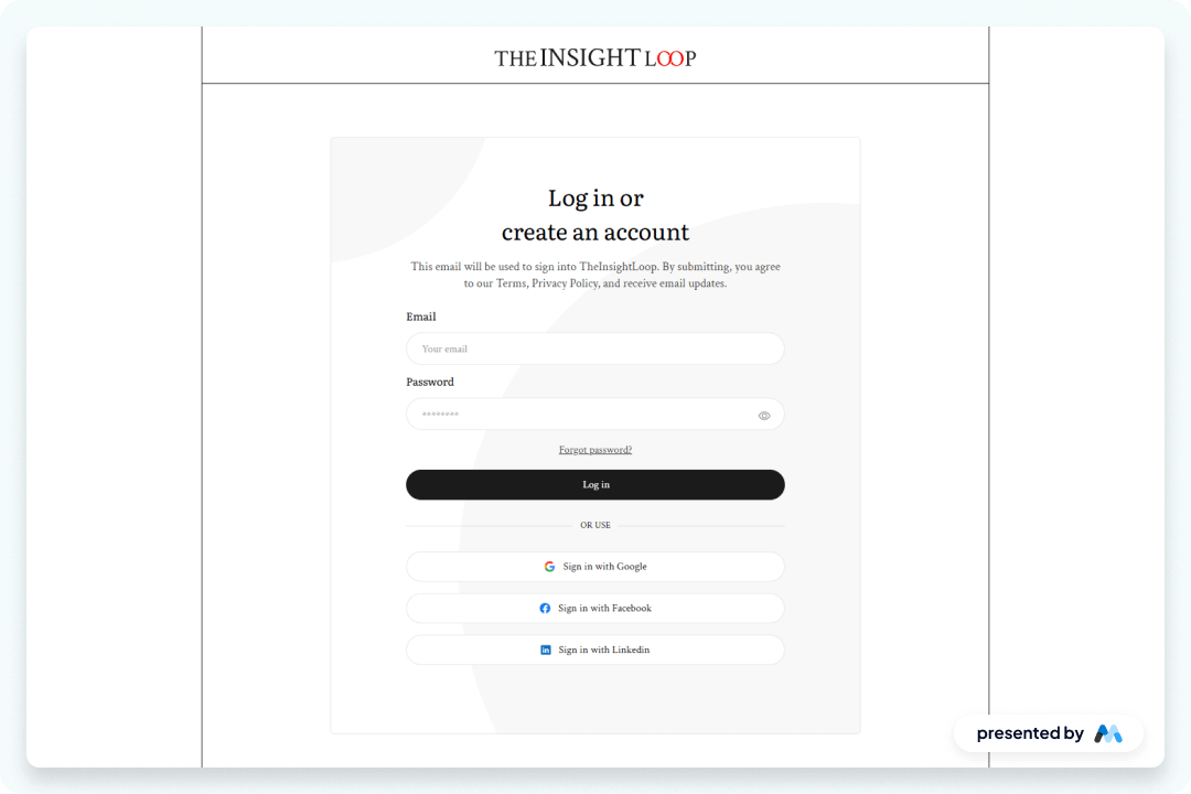 Insight Loop UI Kit Login
