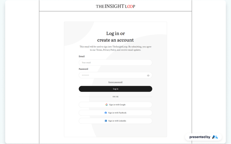 Insight Loop UI Kit Login