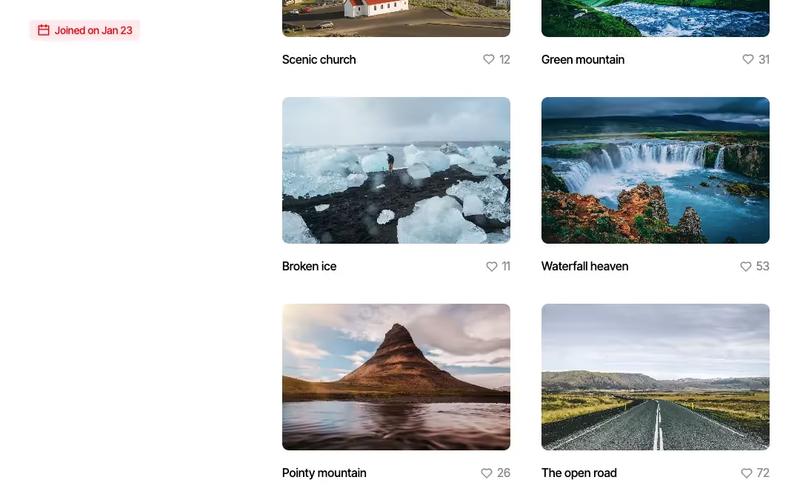 Social Media Profile Page