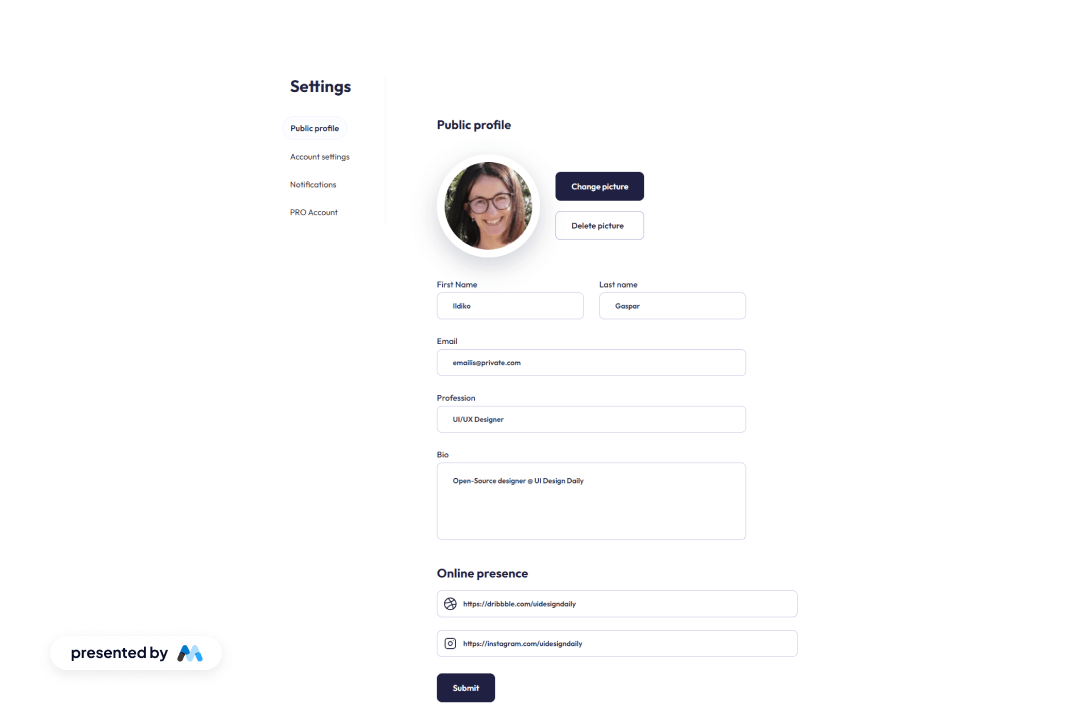 Profile Settings