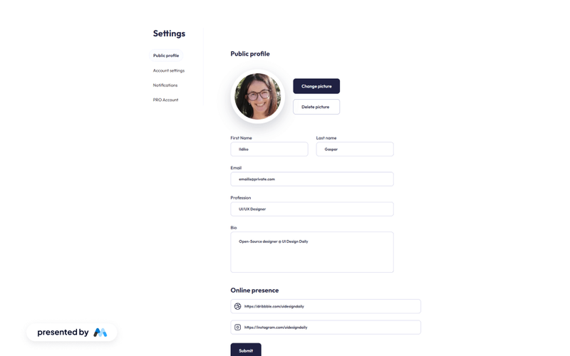 Profile Settings
