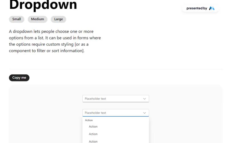 Microsoft Dropdown Component