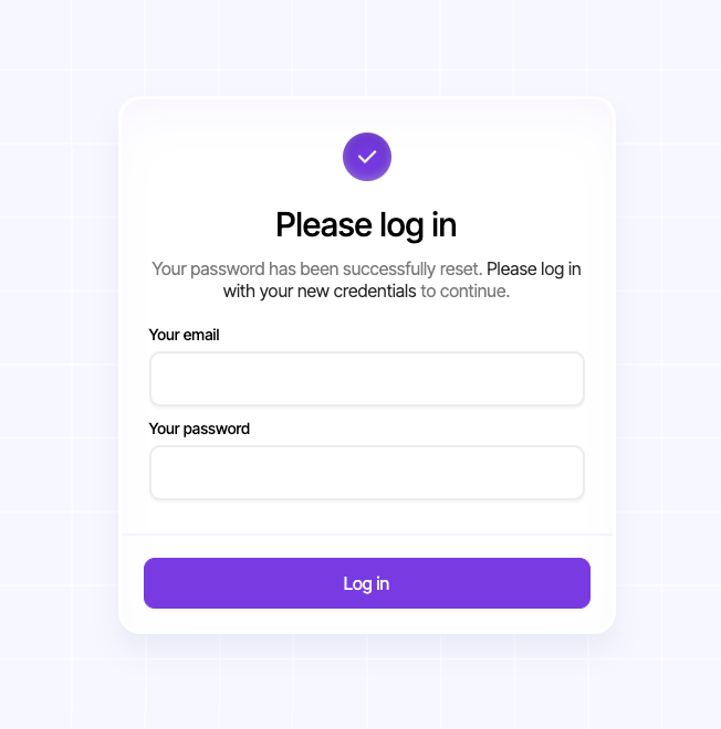 Forgot Password Success (Login)