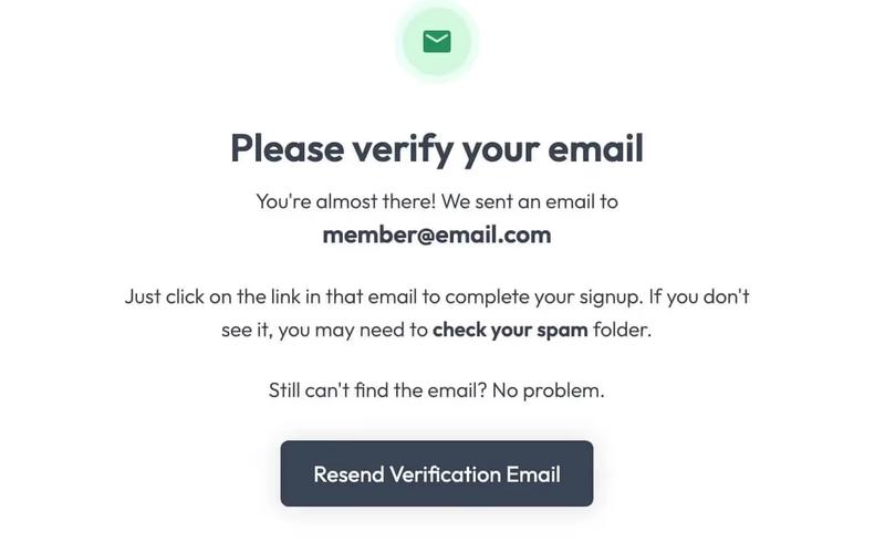 Email Verification Page