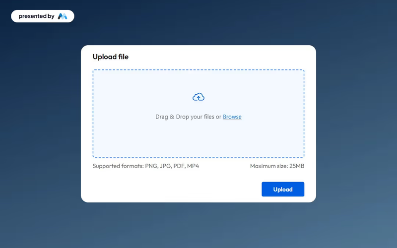 Upload File Drag and Drop