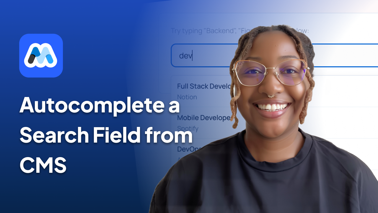 #209 - Autocomplete a Search Field from CMS