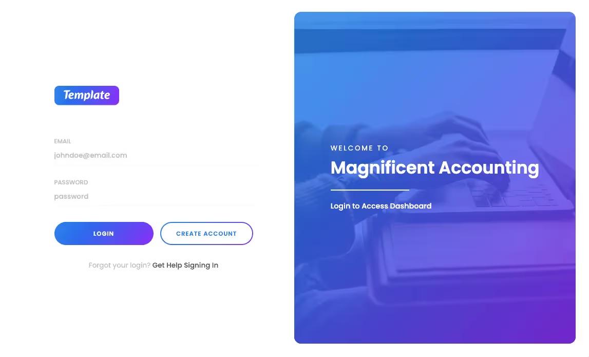 Free Light Sign In Screen