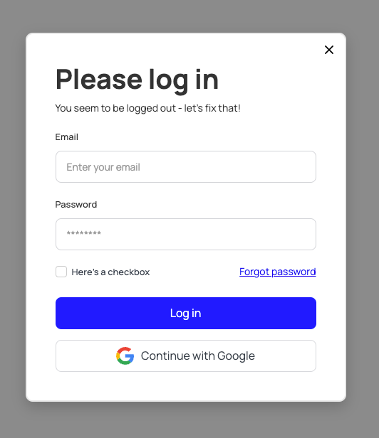 Login Modal