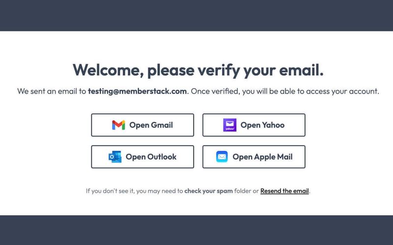 Email Verification Buttons