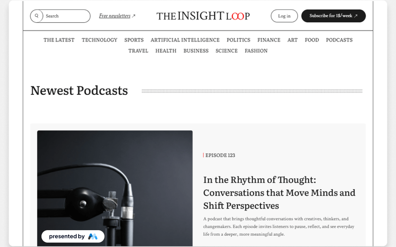 Insight Loop UI Kit Podcast Page