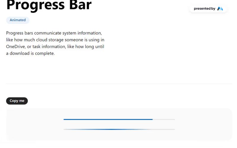 Microsoft Fluent Progress Bar