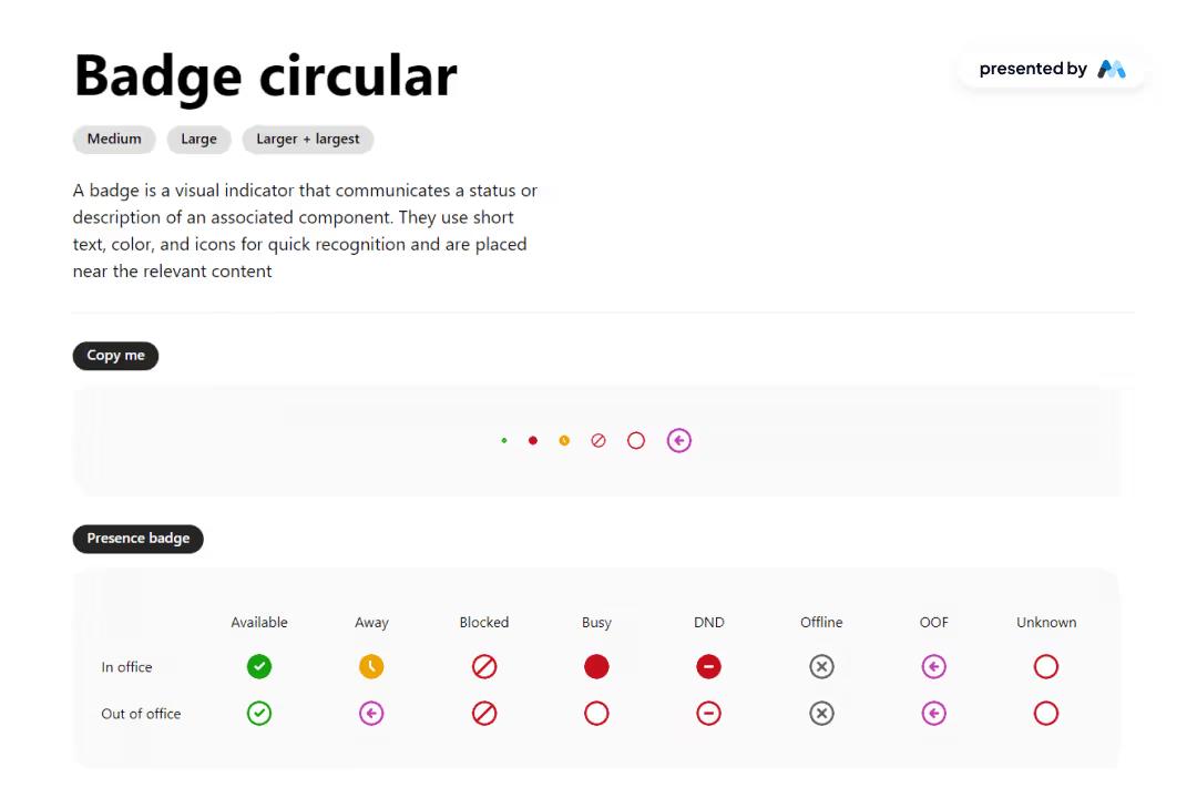 Microsoft Badge Component