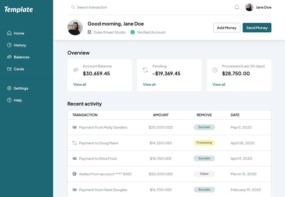 Finance Dashboard