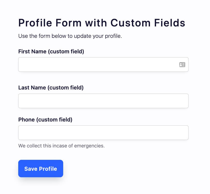 Profile Form