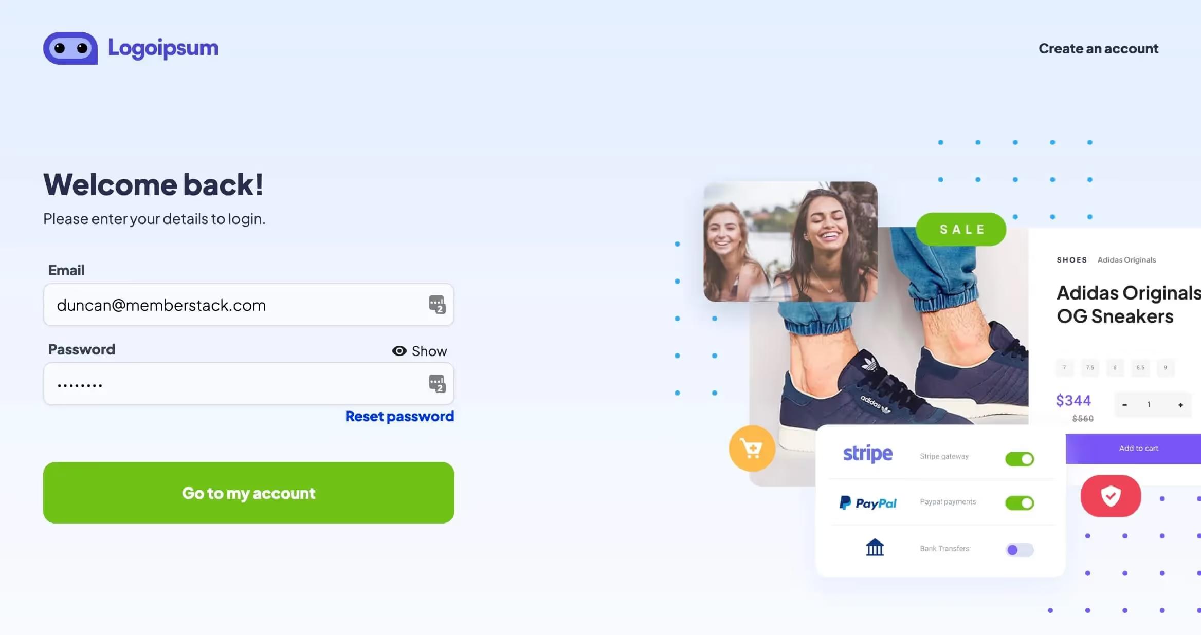 Webflow Membership Login