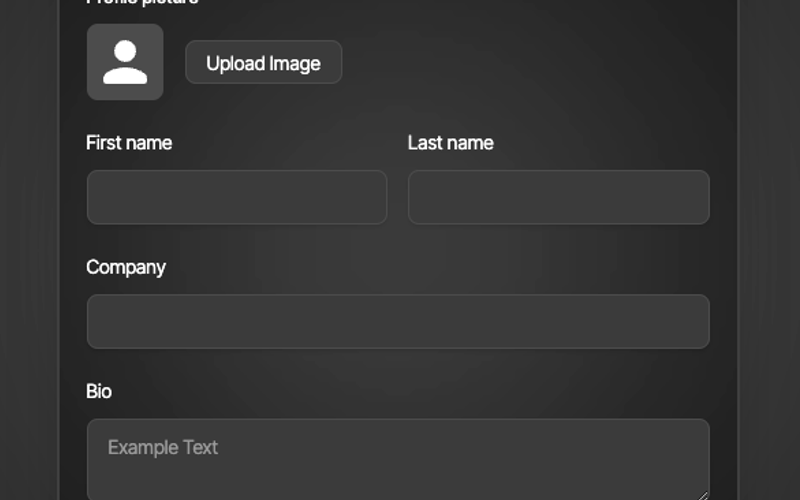3 Tab Profile Form