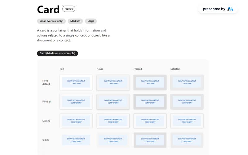 Microsoft Card Component