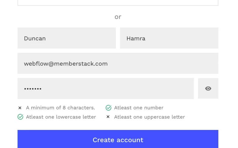 Webflow Sign Up Clone