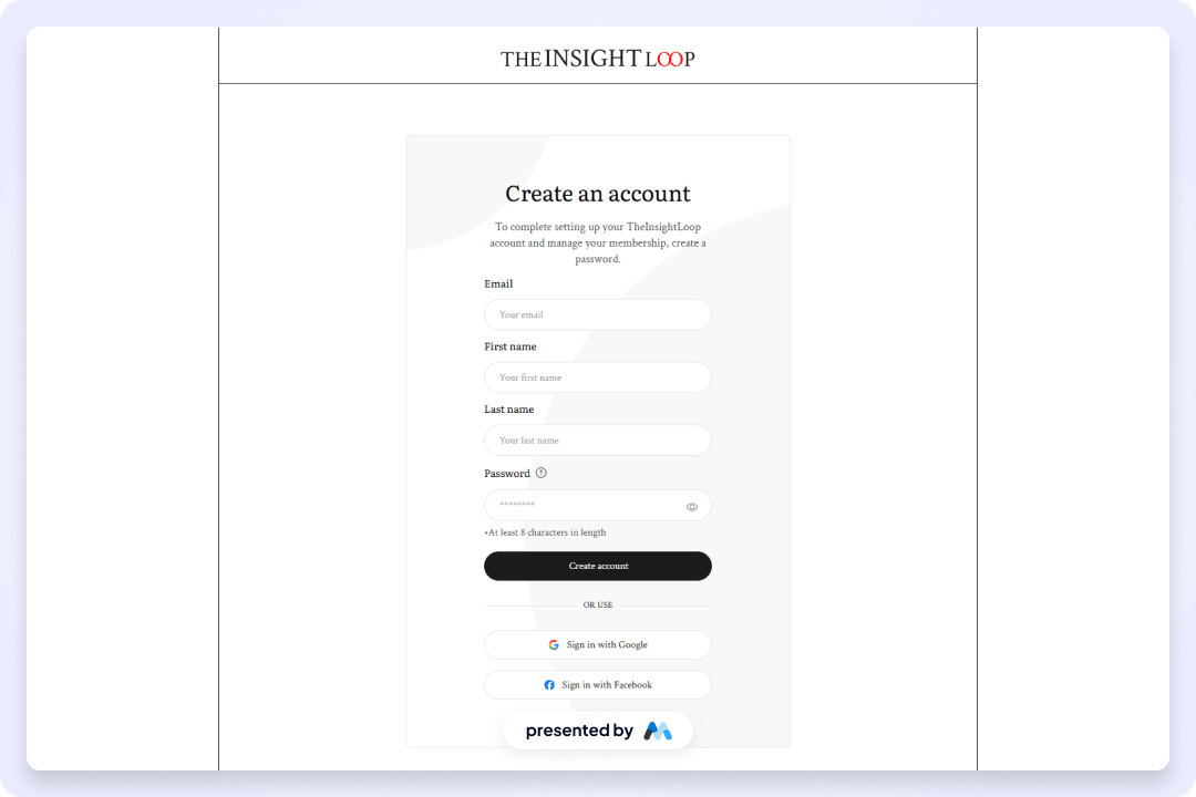 Insight Loop UI Kit Create