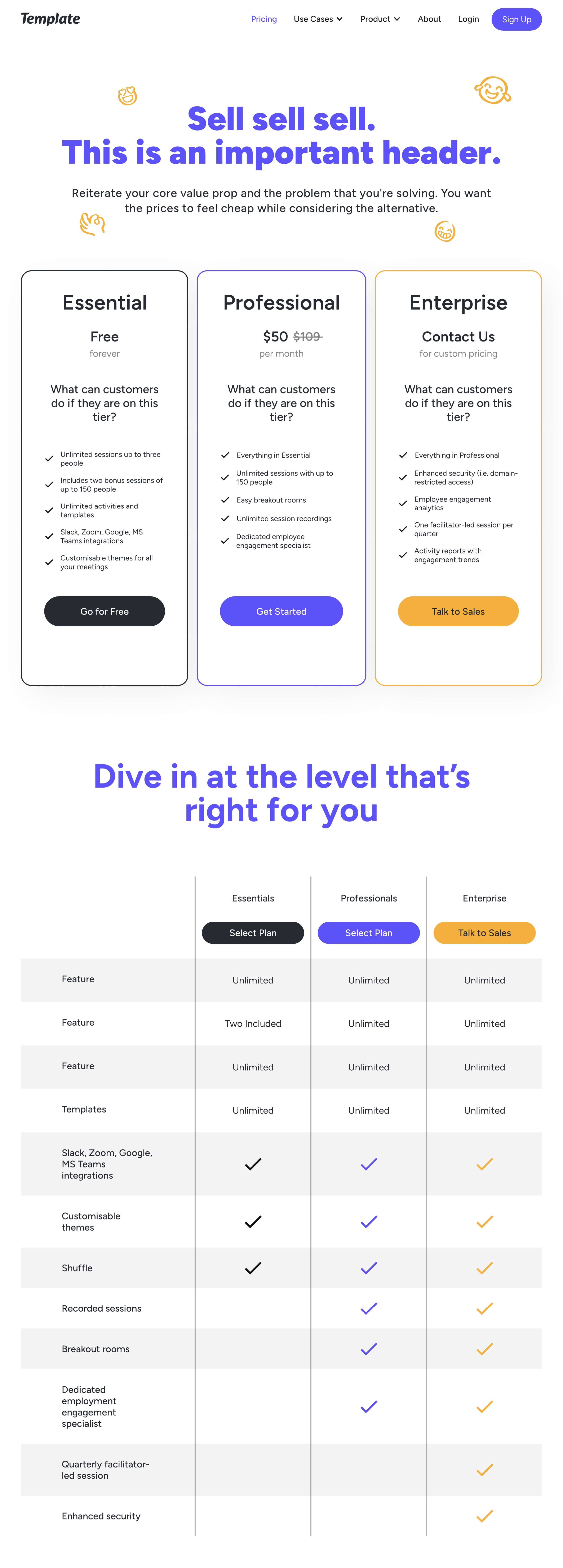 Pricing Page