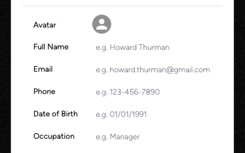Profile Inputs