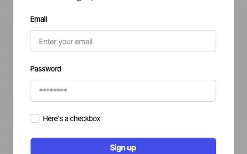 Simple Signup Modal