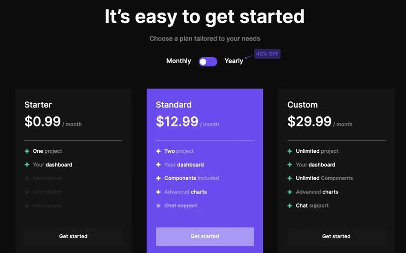 Dark Mode Pricing