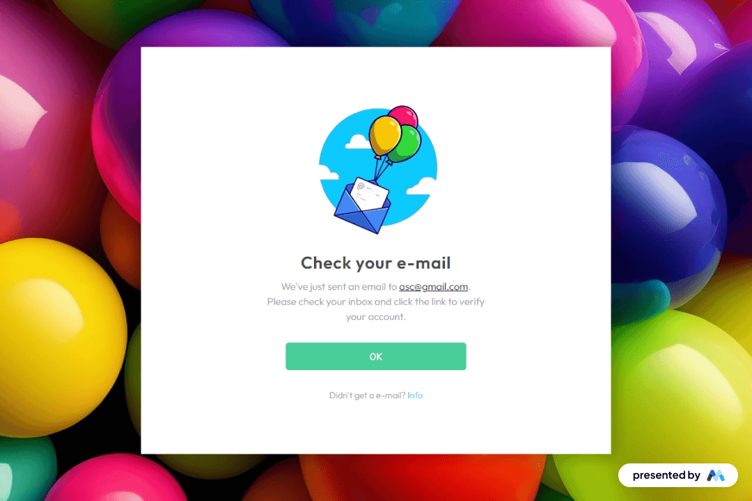 Colorful Email Confirm