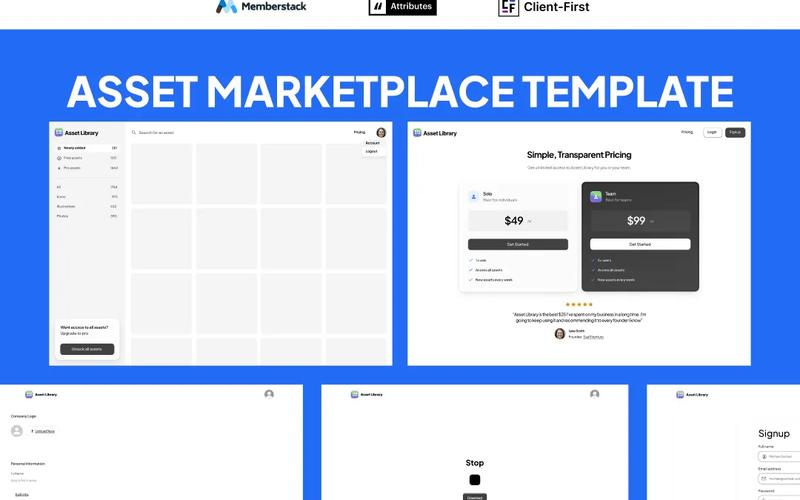 Plantilla del Mercado de Activos