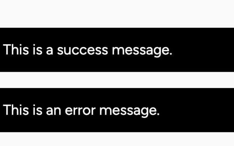 Dark Toast Messages