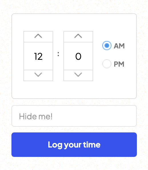 Time Picker Input