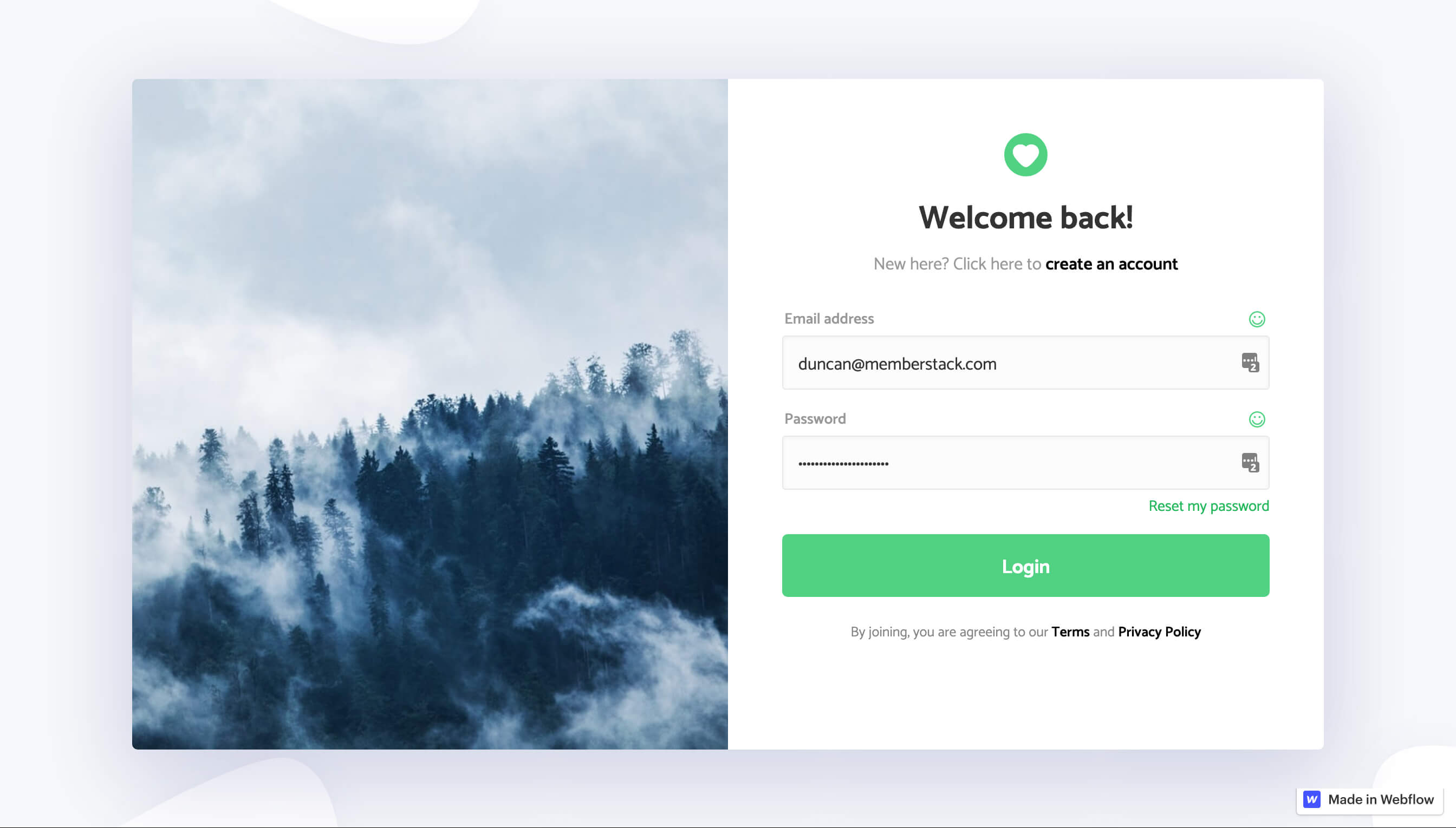 Login w/ Slider