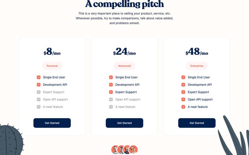 Membership Pricing Table